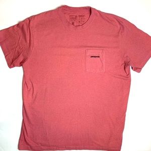 Patagonia Logo Pocket Tee - Red/Pink, XL